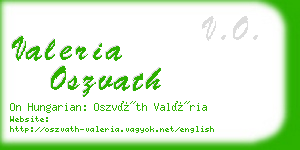 valeria oszvath business card